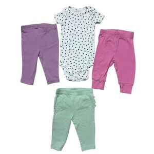 Baby Girl Top and Leggings Bundle, 0-3 Months , Carter’s